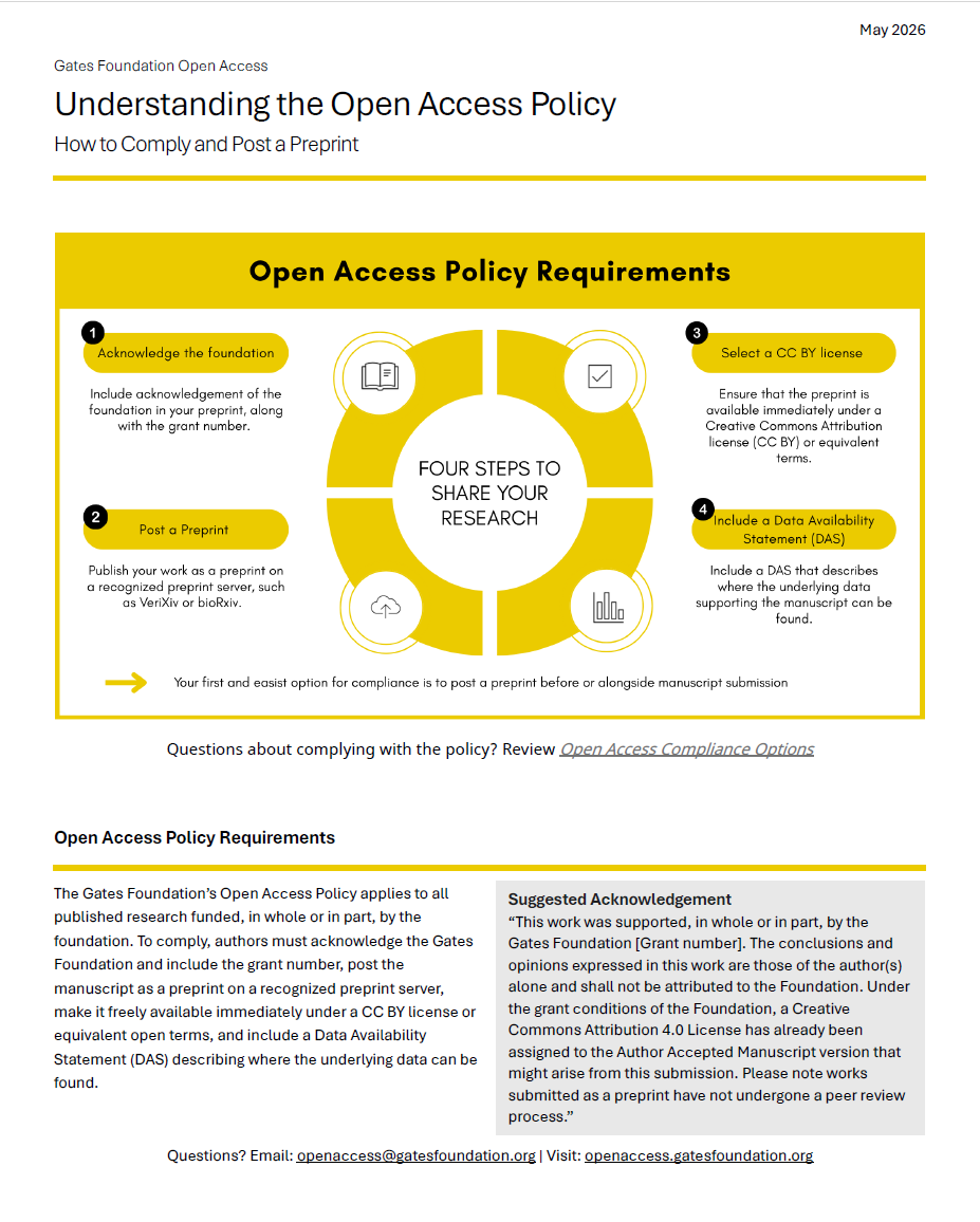 Understanding the Open Access Policy Guide - Click to download